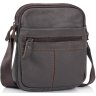 Маленькая коричневая мужская сумка-планшет через плечо Tiding Bag (15763) - 1
