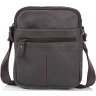 Маленькая коричневая мужская сумка-планшет через плечо Tiding Bag (15763) - 2