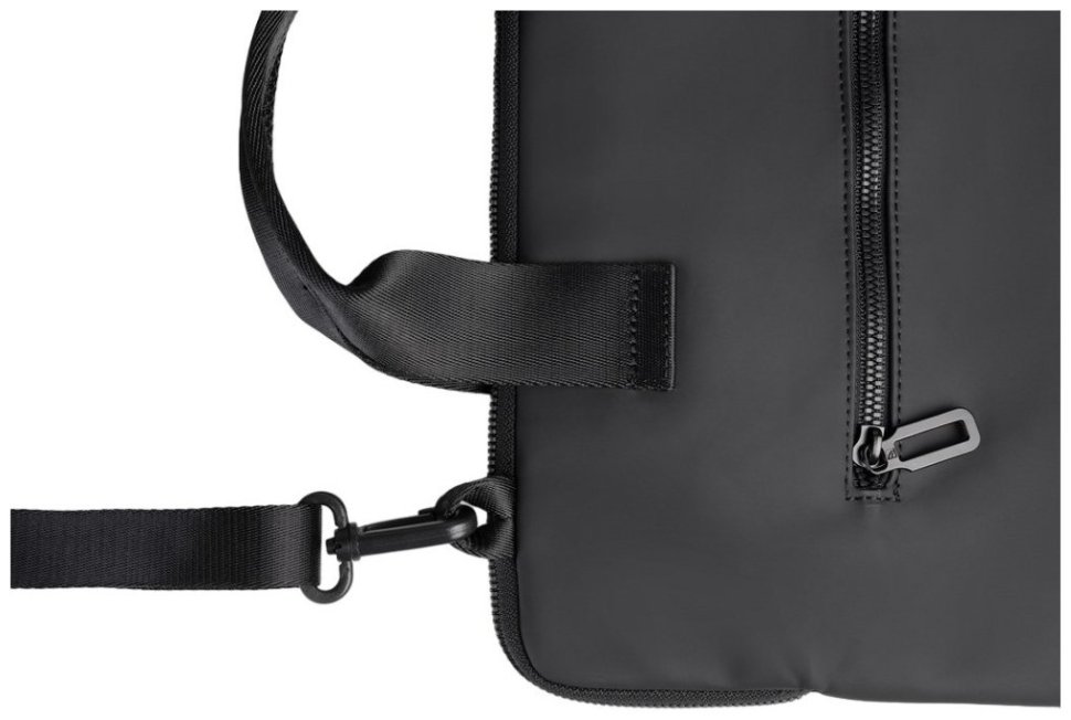 Городская сумка чехол для ноутбука черного цвета с плечевым ремнем Tucano Gommo Super Slim 103584 modnotak фото №4
