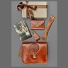 Подарочный набор коричневого цвета из сумки, картхолдера, браслета и брелока BlankNote Будапешт (12342) - 4