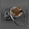 Стильная плетеная сумка из высококачественной кожи черного цвета BlankNote Пазл M (12758) - 3