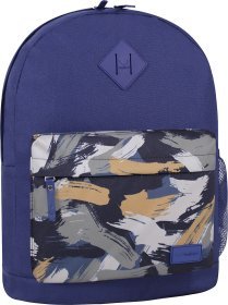 Универсальный рюкзак синего цвета из текстиля с принтом Bagland (53984)