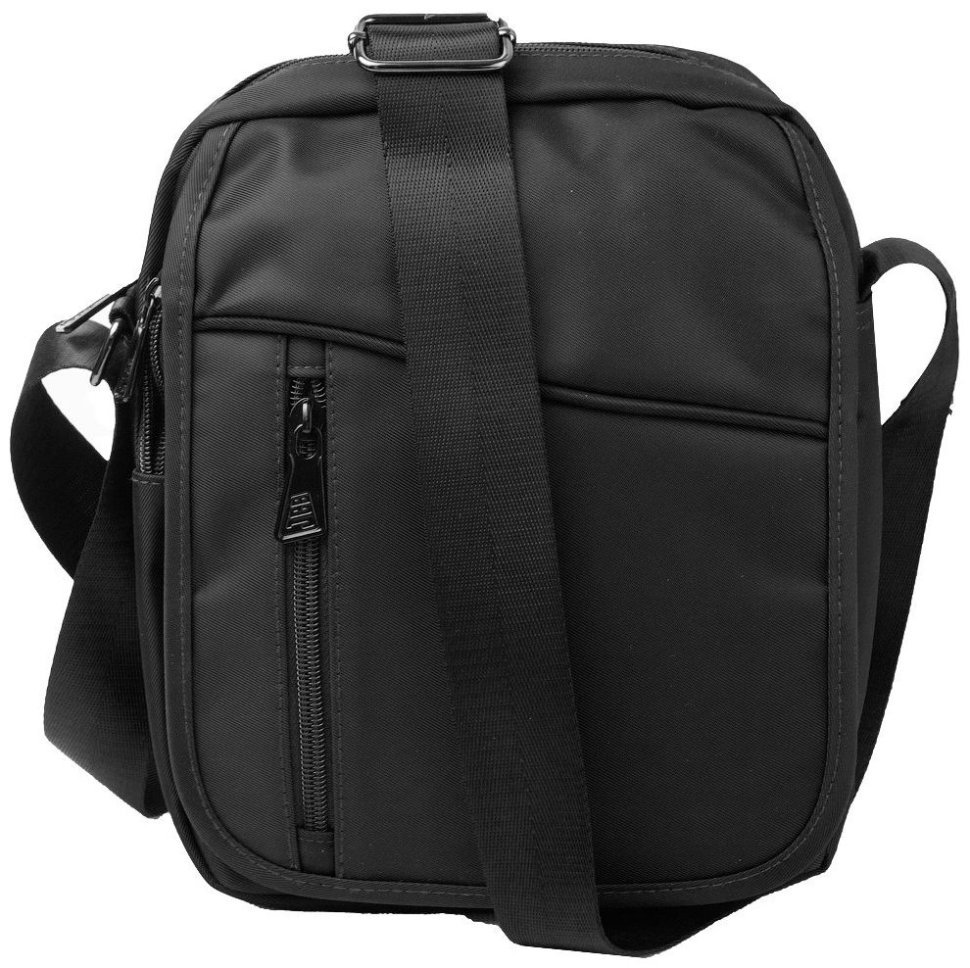 Повсякденна чоловіча сумка із якісного текстилю через плече JCB B33 чорного кольору 93984 modnotak фото №1