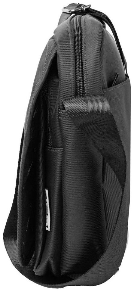 Повсякденна чоловіча сумка із якісного текстилю через плече JCB B33 чорного кольору 93984 modnotak фото №4