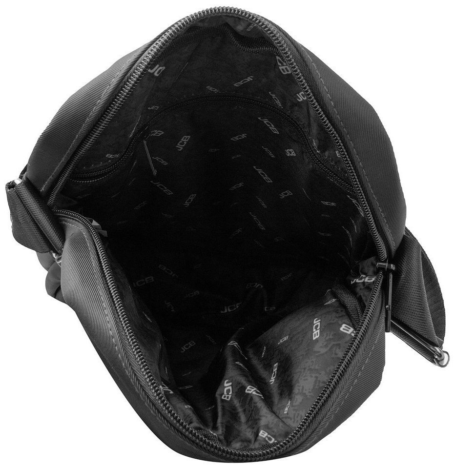 Повсякденна чоловіча сумка із якісного текстилю через плече JCB B33 чорного кольору 93984 modnotak фото №7