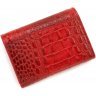 Яскравий червоний гаманець з натуральної шкіри з фактурою крокодила KARYA (19982) - 7