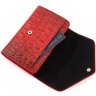 Яскравий червоний гаманець з натуральної шкіри з фактурою крокодила KARYA (19982) - 5