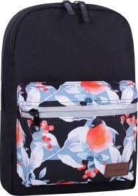 Городской рюкзак черного цвета из текстиля с принтом Bagland (54084)
