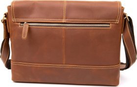 Руда чоловіча сумка-месенджер з матової шкіри з плечовим ремінцем Vintage (20399)