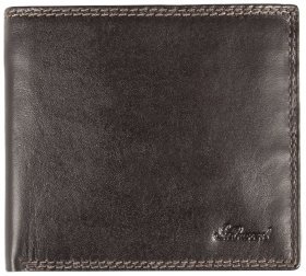 Мужское портмоне из натуральной гладкой кожи без застежки и монетницы Ashwood VT 94184 коричневого цвета