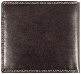 Мужское портмоне из натуральной гладкой кожи без застежки и монетницы Ashwood VT 94184 коричневого цвета