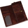 Жіночий коричневий гаманець з натуральної шкіри з візерунком Vintage (14349) - 7