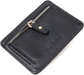 Компактный кожаный картхолдер черного цвета Tony Bellucci 2422067