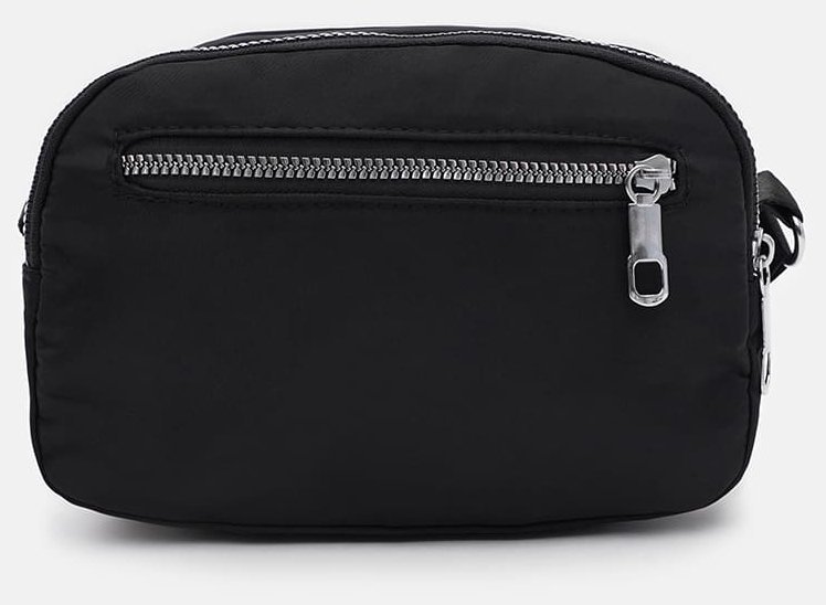 Текстильная кроссбоди сумка для женщин из прочного текстиля с рыжими вставками Monsen 104484 черного цвета фото №3 Текстильная кроссбоди сумка для женщин из прочного текстиля с рыжими вставками Monsen 104484 черного цвета modnotak фото №3