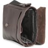 Коричневая мужская сумка из фактурной кожи с плечевым ремнем SHVIGEL (00852) - 6