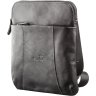 Черная стильная мужская сумка-планшет на плечо из винтажной кожи Shvigel (11177) - 1