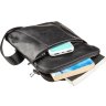 Чорна стильна чоловіча сумка-планшет на плече із вінтажної шкіри Shvigel (11177) - 4