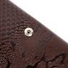 Лаковый горизонтальный женский кошелек из натуральной кожи с тиснением под змею KARYA (2421170) - 3