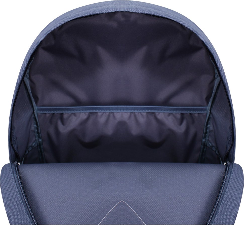 Большой рюкзак серого цвета из текстиля с принтом Bagland (55584)