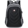 Повсякденний чоловічий рюкзак із поліестеру в чорно-сірому кольорі Jumahe 66084 - 1