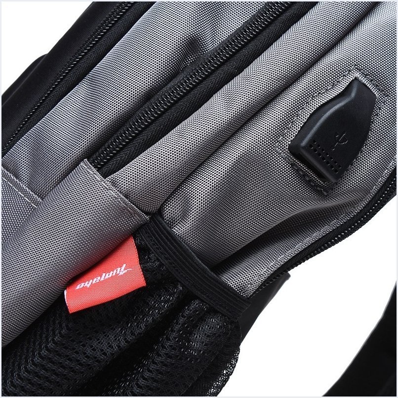 Повсякденний чоловічий рюкзак із поліестеру в чорно-сірому кольорі Jumahe 66084