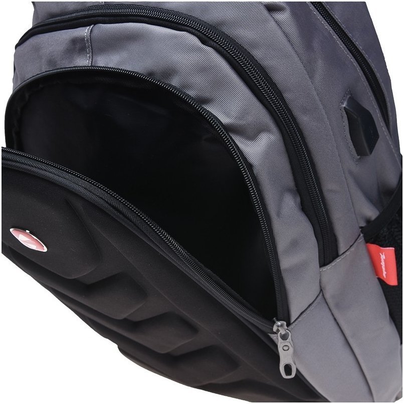 Повсякденний чоловічий рюкзак із поліестеру в чорно-сірому кольорі Jumahe 66084