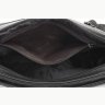 Містка горизонтальна жіноча сумка чорного кольору з натуральної шкіри з малюнком Borsa Leather (21291) - 5