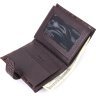 Коричневий чоловічий гаманець із натуральної шкіри з тисненням під крокодила KARYA (2421386) - 6
