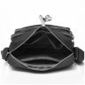 Горизонтальна жіноча сумка-кроссбоді через плече із чорного текстилю Confident 77584 - 5