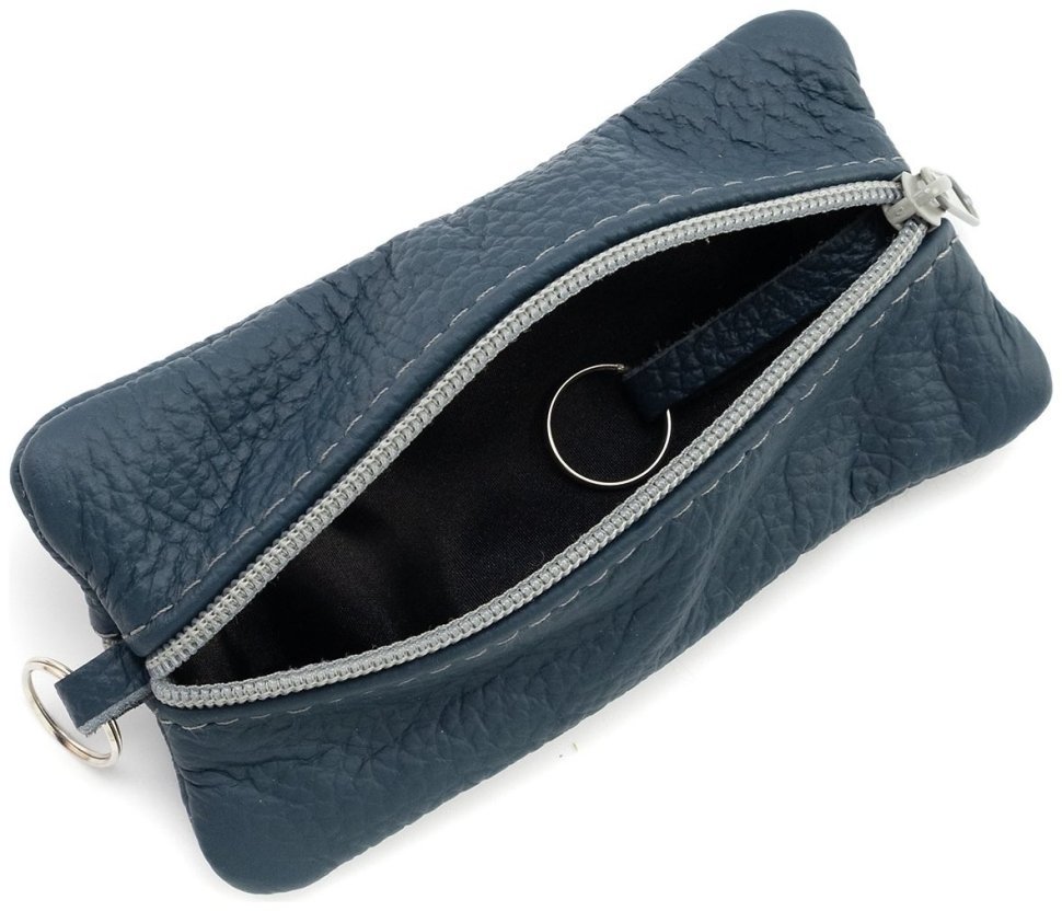 Большая кожаная ключница с двумя отделениями Leather Collection 97784 цвет синий фото №3 Большая кожаная ключница с двумя отделениями Leather Collection 97784 цвет синий modnotak фото №3