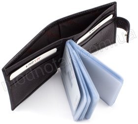 Маленькая кожаная визитница на кнопке KARYA (16589)