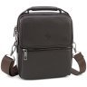 Якісна чоловіча шкіряна сумка-барсетка в коричневому кольорі H.T. Leather 78084 - 1