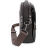 Якісна чоловіча шкіряна сумка-барсетка в коричневому кольорі H.T. Leather 78084 - 2
