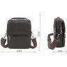 Якісна чоловіча шкіряна сумка-барсетка в коричневому кольорі H.T. Leather 78084 - 3