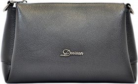 Черная фактурная сумка из натуральной кожи Desisan (3017-011)