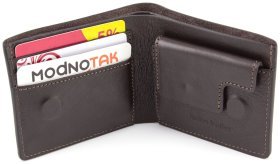 Темно-коричневий гаманець ручної роботи Grande Pelle (13055)