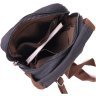 Черная мужская сумка-слинг из плотного текстиля с молниевой застежкой Vintage 2422187 - 5