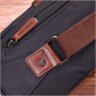 Черная мужская сумка-слинг из плотного текстиля с молниевой застежкой Vintage 2422187 - 9
