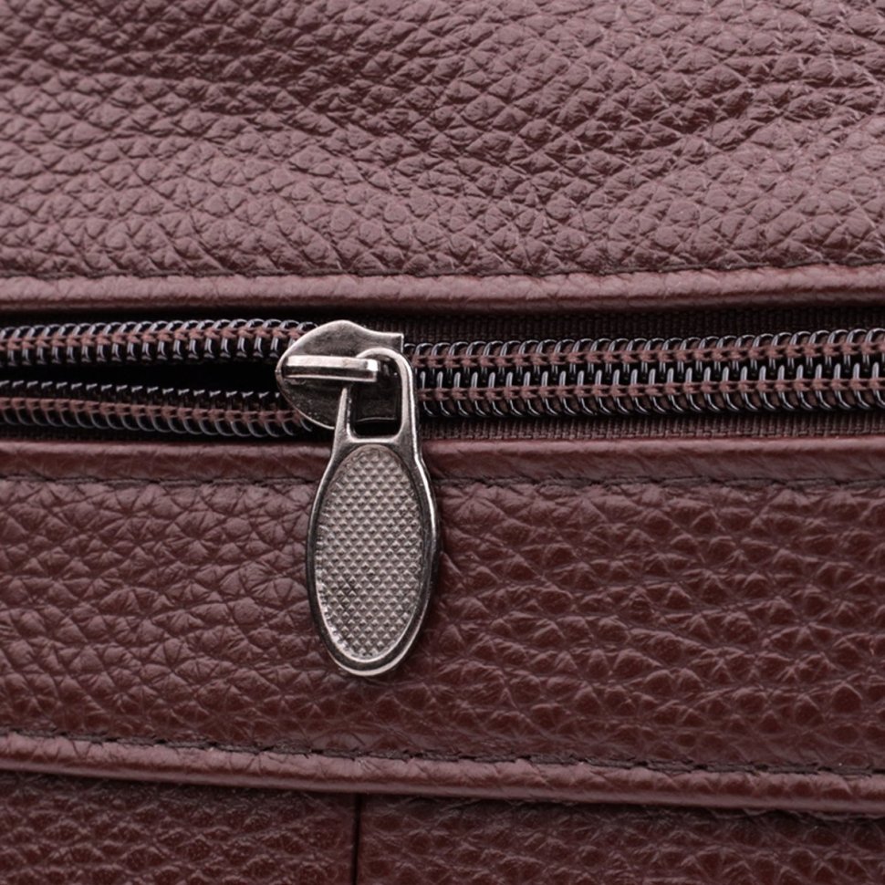 Кожаная компактная сумка для мужчин коричневого цвета Vintage 2422858 modnotak фото №5