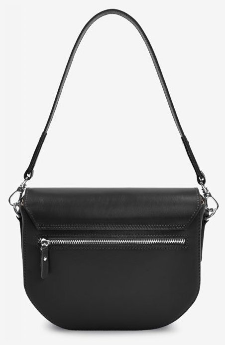 Чорна жіноча сумка з натуральної шкіри з однією лямкою BlankNote Ruby L 79084