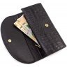 Великий жіночий гаманець з натуральної шкіри чорного кольору Tony Bellucci (12472) - 5