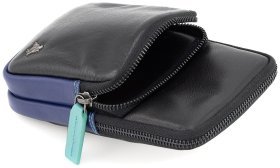 Черная кожаная сумка маленького размера для телефона Visconti 69284