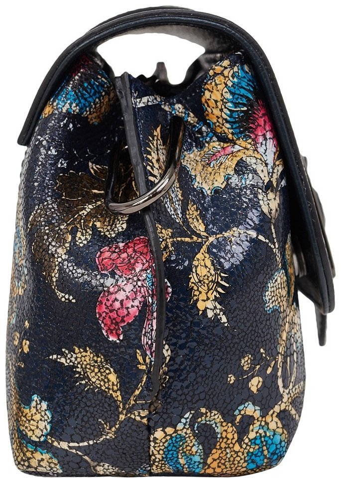 Разноцветная женская сумка-кроссбоди горизонтального типа с цветочным принтом Desisan 79984 modnotak фото №3