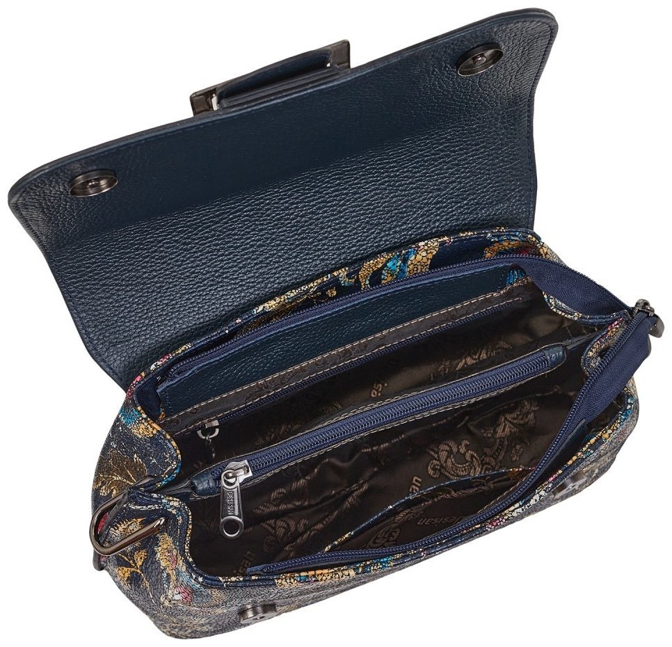 Разноцветная женская сумка-кроссбоди горизонтального типа с цветочным принтом Desisan 79984 modnotak фото №6