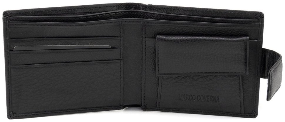 Кожаное портмоне для мужчин Marco Coverna 90885 (черный цвет) modnotak фото №2