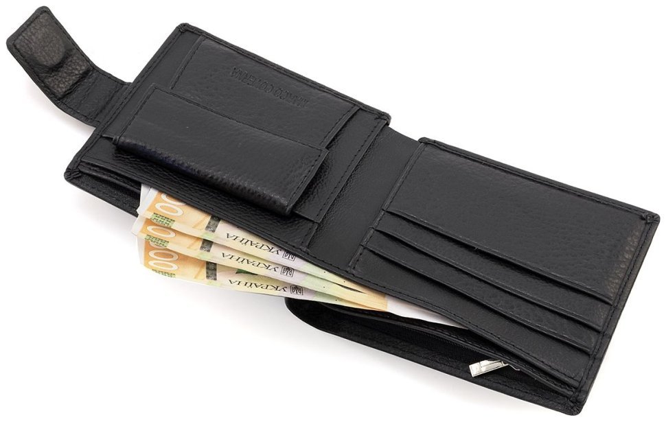 Кожаное портмоне для мужчин Marco Coverna 90885 (черный цвет) modnotak фото №6