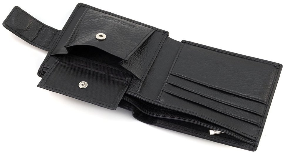 Кожаное портмоне для мужчин Marco Coverna 90885 (черный цвет) modnotak фото №7