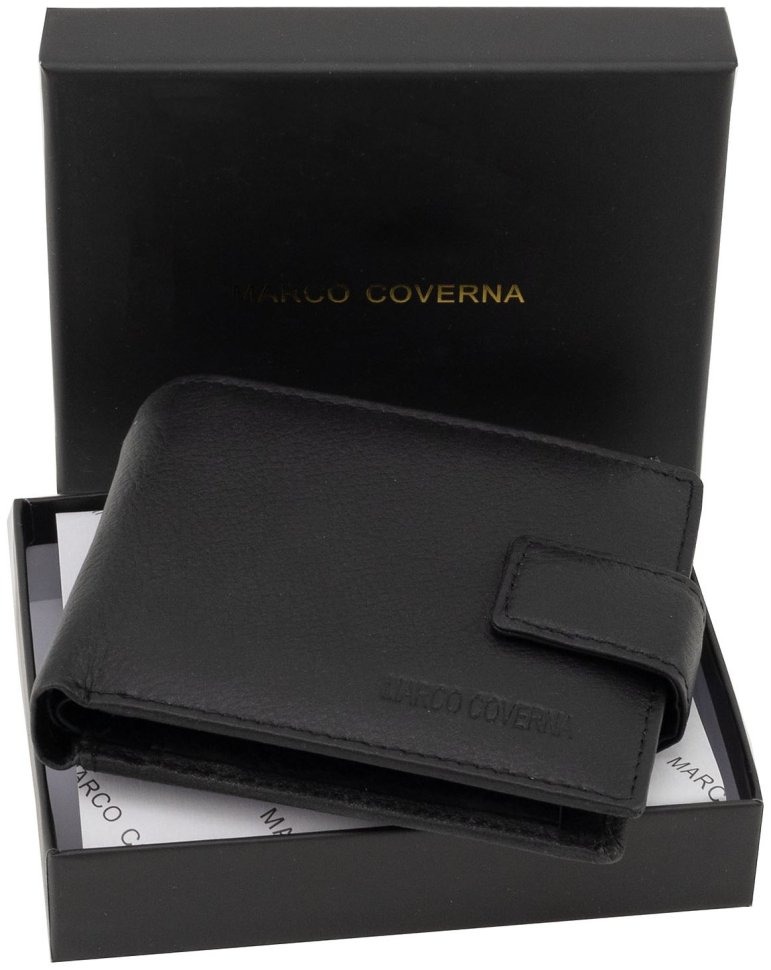 Кожаное портмоне для мужчин Marco Coverna 90885 (черный цвет) modnotak фото №8