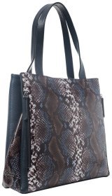 Большая женская сумка из натуральной кожи под змею с ручками Desisan 80985