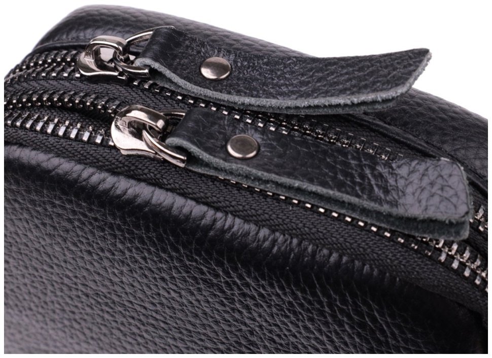 Мужская слинг сумка из натуральной кожи черного цвета Vintage Style 91285 фото №7 Мужская слинг сумка из натуральной кожи черного цвета Vintage Style 91285 modnotak фото №7